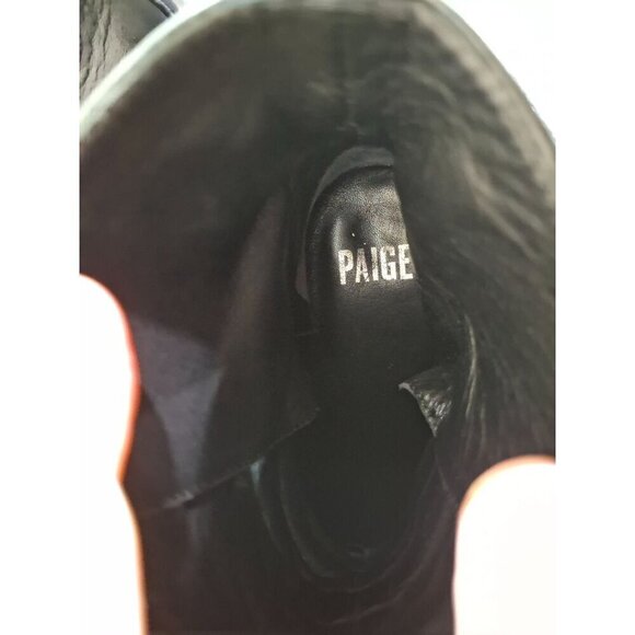 EUC Paige Camille Black Leather Pointed Toe Boot with Buckle/Sz. 7.5 - Picture 9 of 11